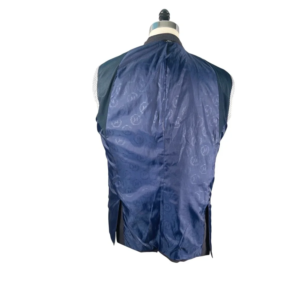 JM Haggar‎ Blazer Suit Separates Mens 46L Tailored Fit Charcoal Blue Plaid